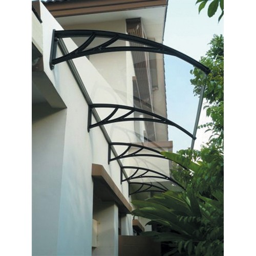 Pensilina Tettoia 120x100 Policarbonato Trasparente Porta Finestra Alveolare