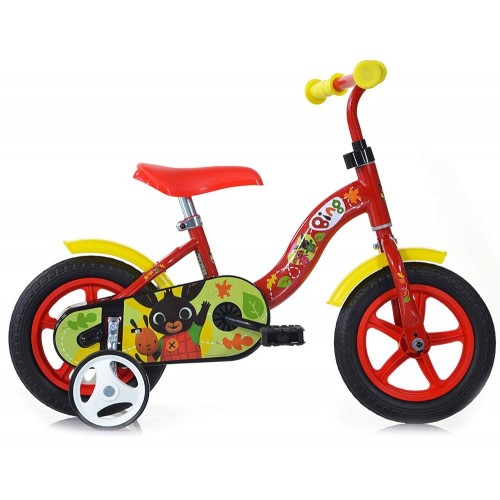 Bicicletta 10 Pollici Bing 2 3 4 anni con Pedali Rotelle Bici per Bambino Bimbo