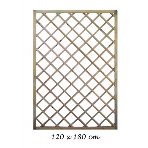 Grigliato Pannello 120x180 cm Steccato in Legno da Terrazzo Giardino Divisorio