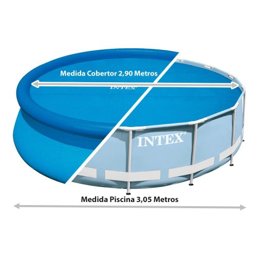 Telo Termico Copri Piscina 305 cm Rotonda Copertura Autoportante Intex Frame
