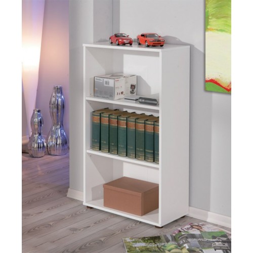Libreria Bianca in Legno 60 Moderna Scaffali Mensole Parete Salotto Cameretta