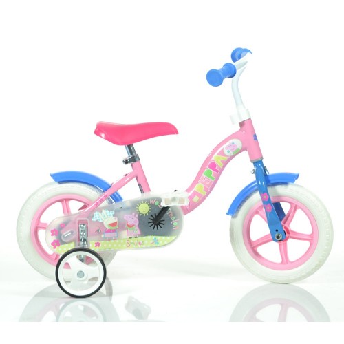 Bicicletta Ruota 10 Pollici 2 3 4 Anni Peppa Pig per Bambina Rotelle Bici Bimba