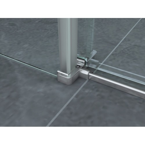 Box Doccia 90 100 110 120 130 140 8 mm Nicchia Anta Scorrevole in Cristallo Lato