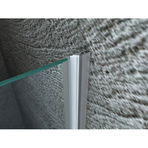 Box Doccia Nicchia 2 Ante a Libro 60 70 80 90 100 8 mm Parete in Cristallo Vetro
