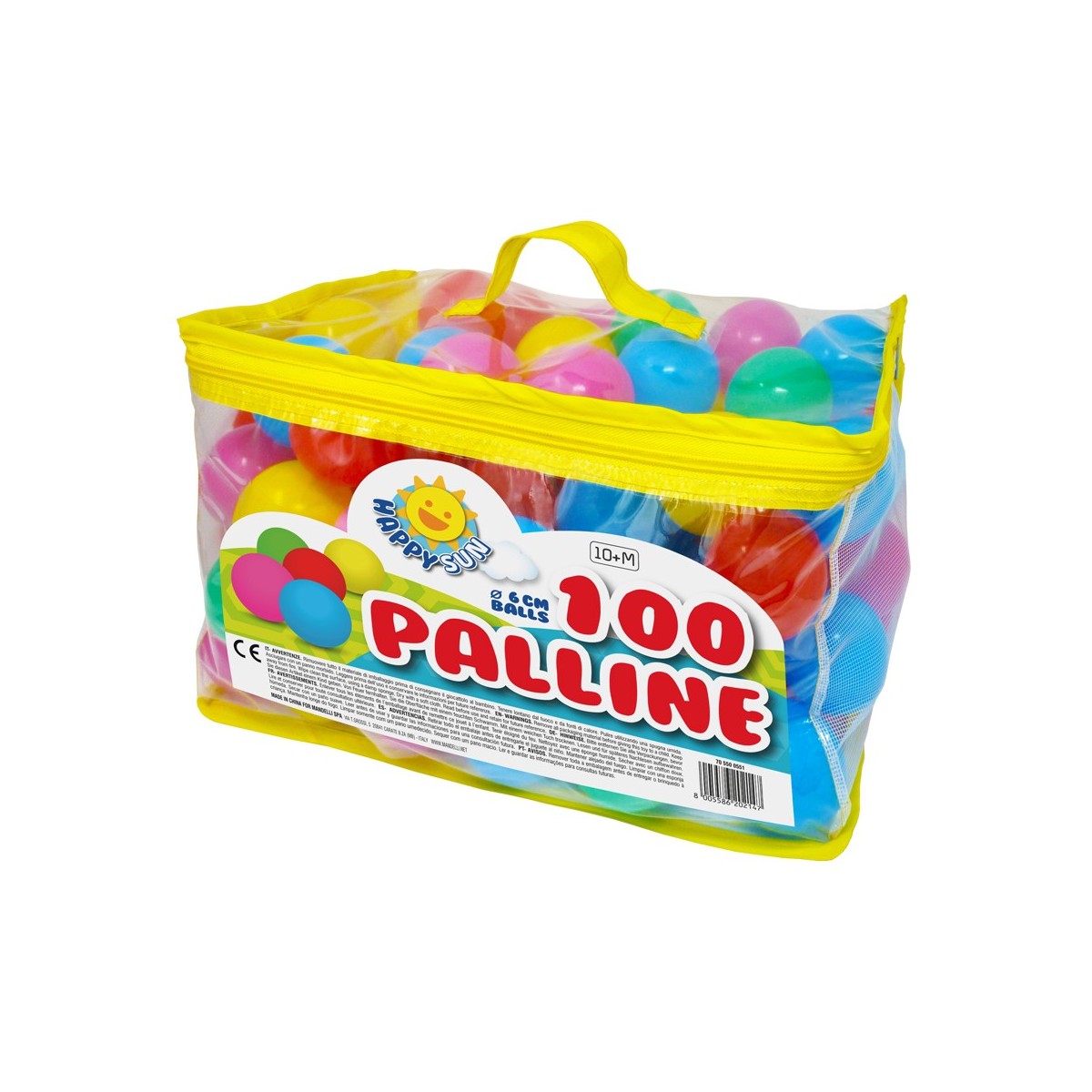100 Palline Colorate in Plastica per Bambini Casette Gonfiabili