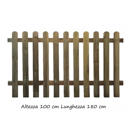 Steccato Bordura Aiuola 180 cm h 100 Giardino Recinzione Staccionata in Legno