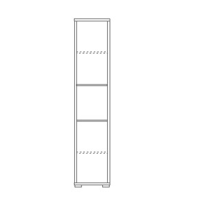 Mobile Libreria 40 a Colonna 200 Ossido Bianco 5 Ripiani Giorno da Ufficio Slim 2