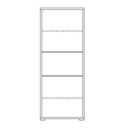 Mobile Libreria 70 Grigia 5 Ripiani a Giorno da Ufficio Scaffale Bambini Moderna