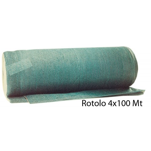 Rotolo Rete Ombreggiante Verde 4x100 Mt Terrazzo Balcone Giardino Frangivista