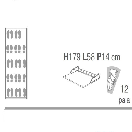 Scarpiera Slim 5 Ante Ribalta Bianco Legno Porta Scarpe Mobile Alto Salvaspazio