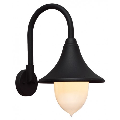 Lanterna da Parete per Esterno Lampada Nera in Metallo Giardino Lampione Moderno