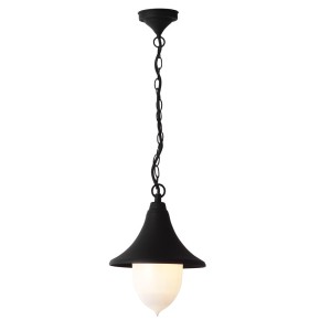 Lanterna a Sospensione per Esterno Moderna Lampada Nera in Metallo Lampadario