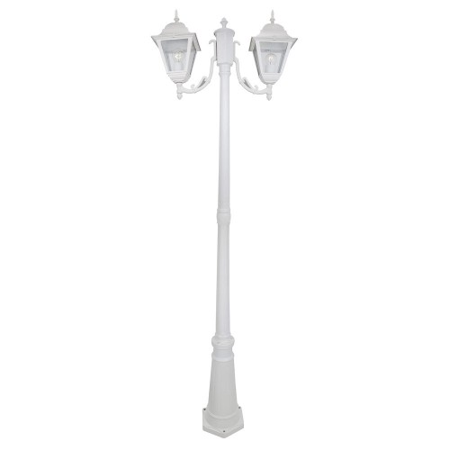 Lampione Bianco da 200 da Esterno per Giardino Moderno Stradale Lanterna Vetro