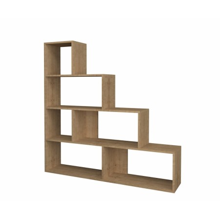 Libreria a Cubi a Scala Rovere Moderna Mensole Legno Divisorio Scaffali Ufficio