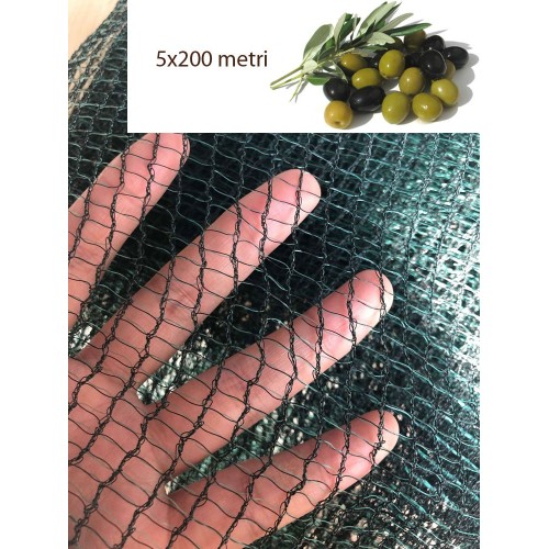 Rete Raccolta per Olive 5x200 metri 32gr/mq Telo Antispina Polietilene Monofilo