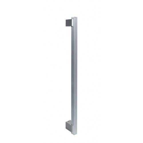 Maniglione Moderno Quadrato Satinato per Porta Blindata Portoncino 50cm Portone
