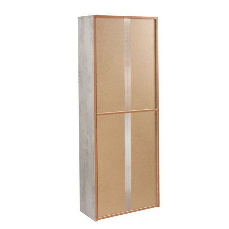 Scarpiera Slim Ossido 4 Ante a Specchio Ribalta Doppia con Cassetto Porta Scarpe