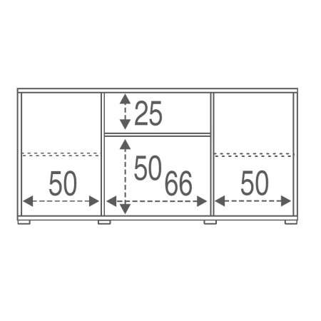 Mobile Madia 2 Ante 2 Cassetti Ossido Bianco Contenitore Credenza PortaTv Salone