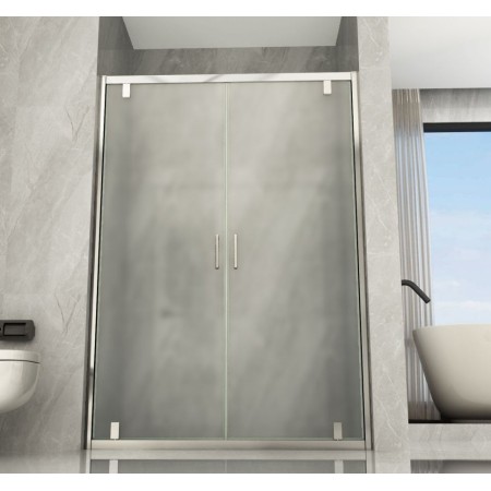 Box Doccia Nicchia 2 Ante Opaco Vetro 6 mm Battente Saloon Parete in Cristallo