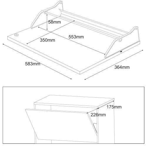 Scarpiera Slim 5 Ante con Specchio Ribalta Bianco Legno Porta Scarpe Salvaspazio