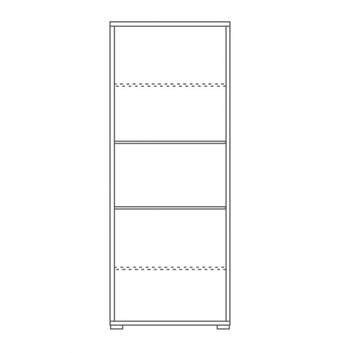 Mobile Libreria Alta Grigio Cemento 5 Ripiani Ufficio Scaffale Bambini Moderna