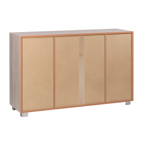 Mobile Credenza 2 Ante 4 Cassetti Grigio Ossido Bianco Madia Contenitore Salotto