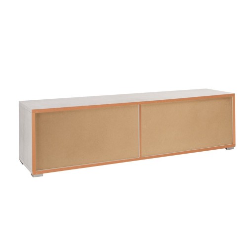 Mobile Moderno Porta TV 180 4 Cassetti Ossido Bianco Cemento da Soggiorno Basso