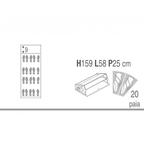 Scarpiera Bianco 4 Ante a Specchio Ribalta Doppia con Cassetto Porta Scarpe Slim