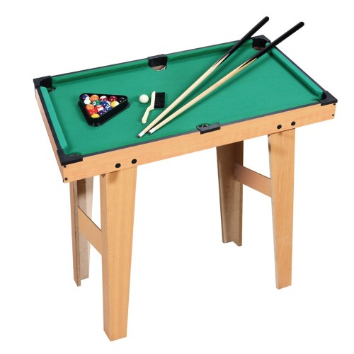 Mini Tavolo da Biliardo per Bambini uso Indoor 2 Stecche Palle numerate Spazzola