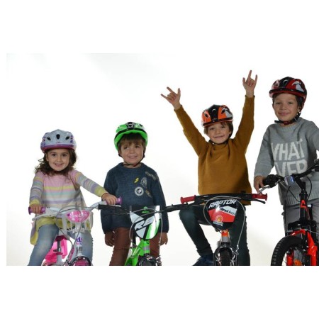 Casco da Bici Bambino Giallo Nero Dino Bike Bimbo Bicicletta Pattini Monopattino