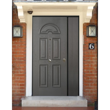 Porta Blindata Grigio Doppia Anta Per Ingresso Esterno Portone Blindato Classe 3