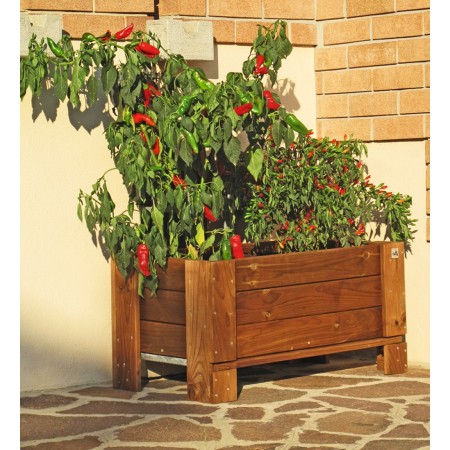 Vaso in Legno Kit Fioriera Rettangolare Orto Rialzato Urbano da Giardino Balcone