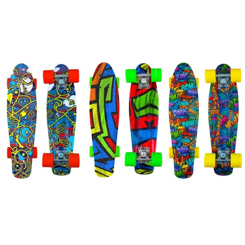 Skateboard Tavola in PP 57cm Ruote PVC 100kg Skate Alluminio per Bambino Adulto