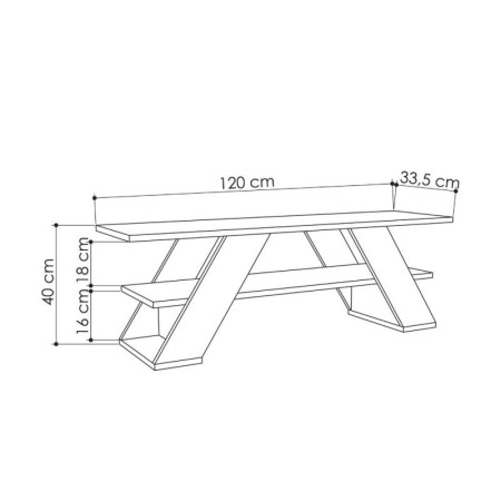 Mobile da Salotto Porta TV Basso in Legno Antracite con Ripiani Salvaspazio Sala