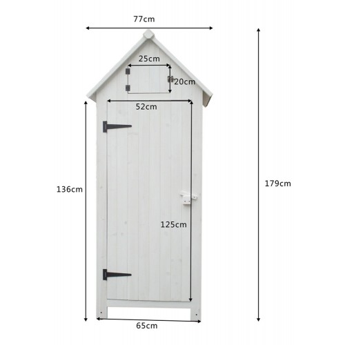 Casetta Armadio in Legno Azzurro Ripiani Mobile Ripostiglio da Giardino Attrezzi