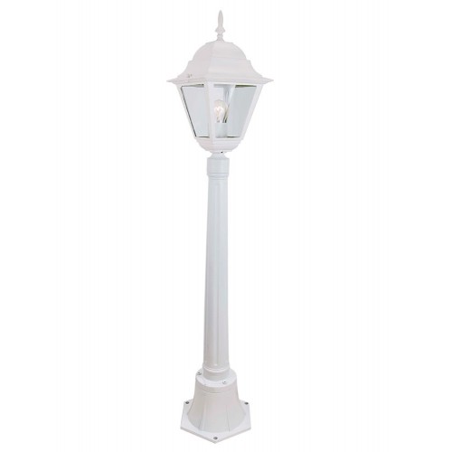 Lampione Bianco da 110 da Esterno Lampioncino per Giardino Lanterna Luce Vetro