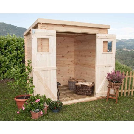 Casetta in Legno 2x2 19 mm Giardino Armadio Esterno Attrezzi Blockhouse Rimessa
