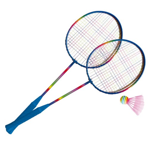 Set 2 Racchette Badminton con Pallina Volano EVA Tennis da Spieggia Racchettoni