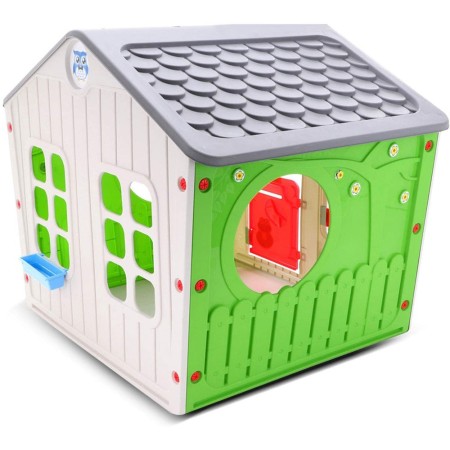 Casetta per Bambini in Plastica da Esterno Giocattolo in Resina Bimbi Giardino