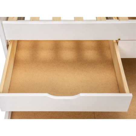 Divano Letto Bianco Letti Singoli a Doghe 90x200 Cassetti Contenitore Estraibile