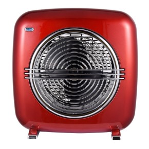 Termoventilatore Vintage Oscillante Stufa Elettrica Caldobagno 2000 W Mini Rosso 2
