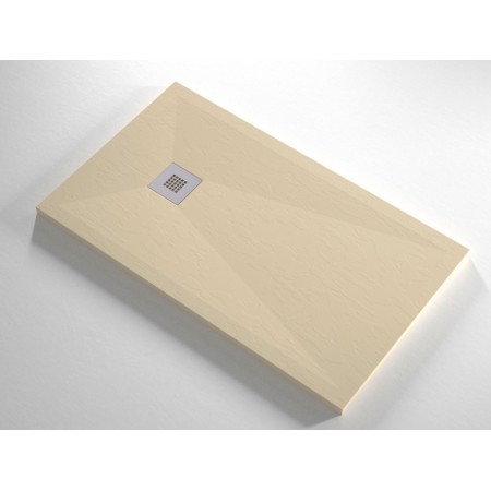 Piatto Doccia Slim Crema Effetto Pietra Rettangolare Quadrato Piletta Scarico