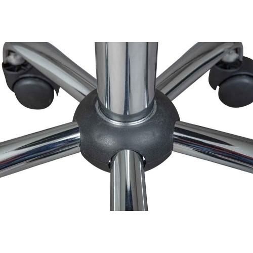 Sgabello Basso con Ruote a Rotelle Bianco Ecopelle in Metallo Imbottito Cucina