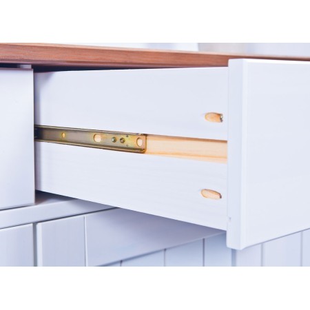 Mobile 2 Ante con Cassetti Bianca Credenza Alta Vetrina Ingresso Moderna Legno