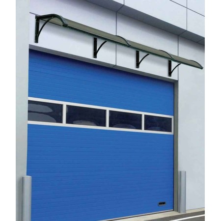 Tettoia Alluminio Pensilina 115x100 Policarbonato Trasparente per Esterno Sbalzo