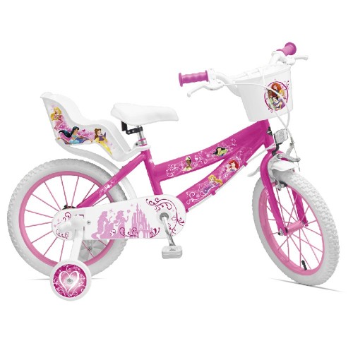 Bicicletta da Bambina 14 Pollici Princess con Rotelle Bici Mountain Bike Bimba