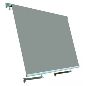 Tenda da Sole 245x245 Grigia a Caduta con Bracci per Balcone da Esterno Moderna