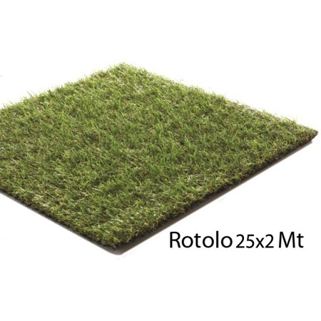 Prato Finto Rotolo 25x2 Metri 20 mm Erba FInta Moquette Manto Pronto Sintetico