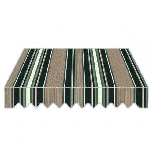 Tenda da Sole a Caduta 300x250 Verde con Bracci Balcone Rullo Soffitto Parasole
