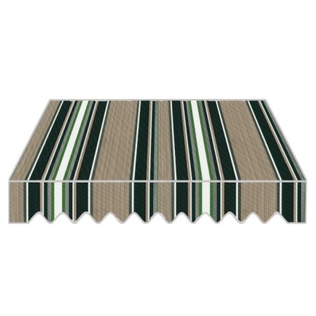 Tenda da Sole a Caduta 300x250 Verde con Bracci Balcone Rullo Soffitto Parasole